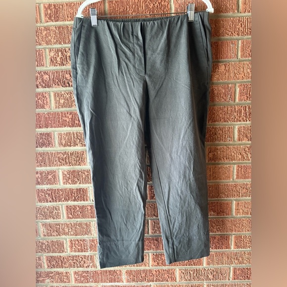 J. Jill Stretchy Dark Gray Wide Leg Cropped Trouser 12P - Picture 1 of 9